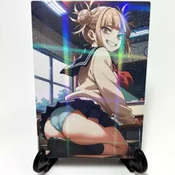 My Hero Academia Himiko Toga Sexy Anime Waifu School Girl Goddess Story Art Card - Image 1