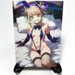 My Hero Academia Himiko Toga Sexy Anime Waifu Bunny Girl Lewd Goddess Art Card - Image 1