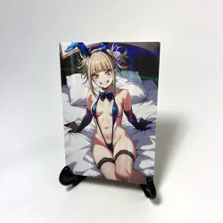 My Hero Academia Himiko Toga Sexy Anime Waifu Bunny Girl Lewd Goddess Art Card - Image 2