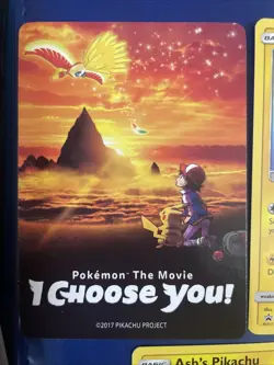 Ash's Pikachu Set 2017 Promo Card Pokemon 'I Choose You' Movie SM108-114 NM - Image 2