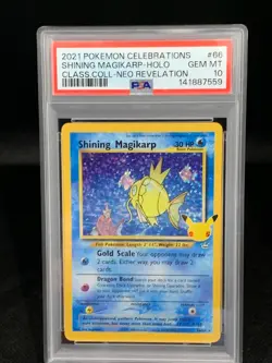 Pokemon TCG Shining Magikarp Celebrations Classic Collection Card 66/64 PSA 10 - Image 1
