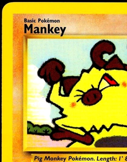 2000 Pokemon MANKEY Team Rocket Set INK ERROR Non Holo MISPRINT Card 61/82 MINT - Image 4