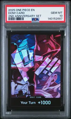 2025 ONE PIECE ENGLISH VERSION 2ND ANNIVERSARY SET DON!! CARD PSA 10 - Image 1