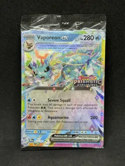 Pokemon Vaporeon EX 023/131 Stamped Promo Prismatic Evolutions Card NM Sealed - Image 1