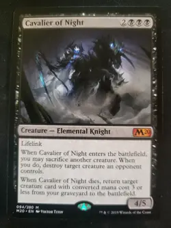 MTG Cavalier of Night Core Set 2020 Regular EX/NM M20 - Image 1