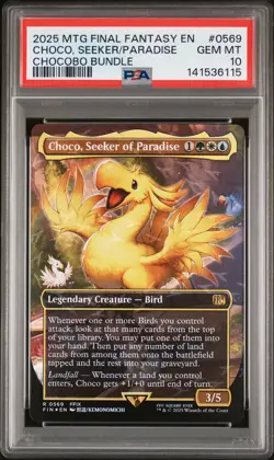 2025 MTG FINAL FANTASY CHOCOBO BUNDLE #0569 CHOCO, SEEKER OF PARADISE PSA 10 - Image 1