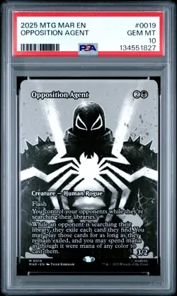 2025 MTG MARVEL'S SPIDER-MAN: SOURCE MATERIAL #0019 OPPOSITION AGENT PSA 10 - Image 1
