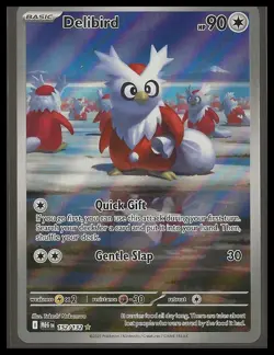 Pokemon TCG Delibird Illustration Rare 152/132 ME01: Mega Evolution Holo NM/M - Image 1
