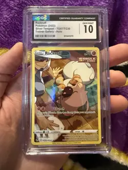 Pokemon Rockruff TG07/TG30 Swsh12: SWSH Silver Tempest Trainer Gall Holo CGC 10 - Image 1