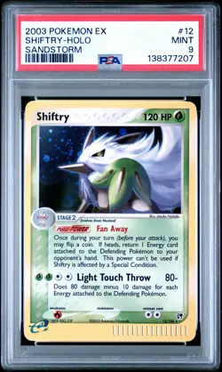 2003 POKEMON EX SANDSTORM #12 SHIFTRY-HOLO PSA 9 - Image 1