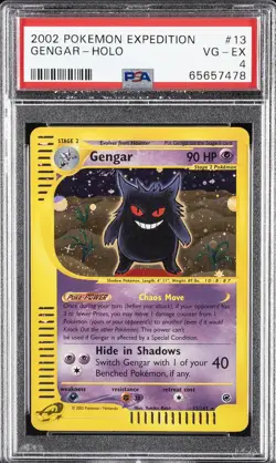 2002 POKEMON EXPEDITION #13 GENGAR-HOLO PSA 4 - Image 1