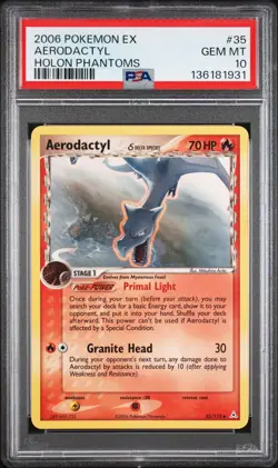 2006 POKEMON EX HOLON PHANTOMS #35 AERODACTYL PSA 10 - Image 1