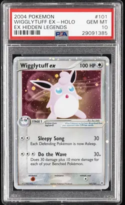 2004 POKEMON EX HIDDEN LEGENDS #101 WIGGLYTUFF EX-HOLO PSA 10 - Image 1