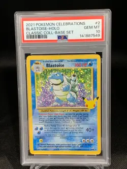 Blastoise Holo PSA 10 Pokemon Celebrations Classic Collection 2/102 - Image 1