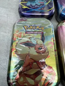 5x Pokemon TCG Scarlet & Violet Prismatic Evolutions Mini Tins Factory Sealed - Image 2