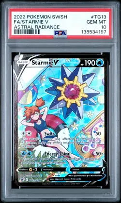 2022 POKEMON SWORD & SHIELD ASTRAL RADIANCE #TG13 FULL ART/STARMIE V PSA 10 - Image 1