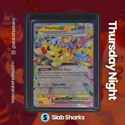 2024 POKEMON SURGING SPARKS - #057/191 PIKACHU EX DOUBLE RARE NM - Image 1