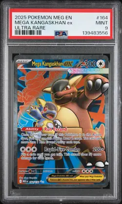2025 POKEMON MEG EN-MEGA EVOLUTION ULTRA RARE #164 MEGA KANGASKHAN EX PSA 9 - Image 1
