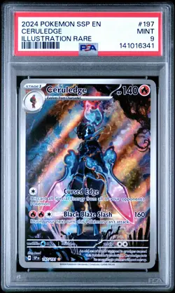 2024 POKEMON SSP EN-SURGING SPARKS ILLUSTRATION RARE #197 CERULEDGE PSA 9 - Image 1
