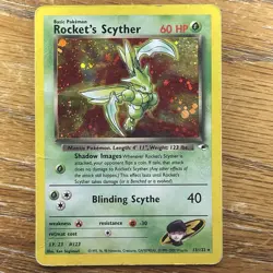 Rocket’s Scyther 13/132 2000 Gym Heroes Holo Pokemon Vintage WotC - Image 1