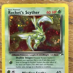 Rocket’s Scyther 13/132 2000 Gym Heroes Holo Pokemon Vintage WotC - Image 3