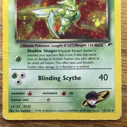 Rocket’s Scyther 13/132 2000 Gym Heroes Holo Pokemon Vintage WotC - Image 4