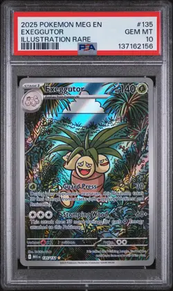 2025 POKEMON MEG EN-MEGA EVOLUTION ILLUSTRATION RARE #135 EXEGGUTOR PSA 10 - Image 1