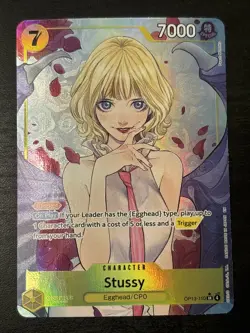 One Piece CCG Stussy OP13-110 Alternate Art Carrying On His Will English Nm - Image 1