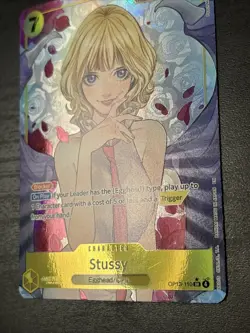 One Piece CCG Stussy OP13-110 Alternate Art Carrying On His Will English Nm - Image 2