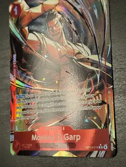 Monkey D Garp Alt Art OP13-016 Carrying on His Will - One Piece English Nm - Image 2
