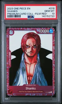 2023 ONE PIECE PREMIUM COLLECTION ONE PIECE FILM RED #016 SHANKS PSA 10 - Image 1