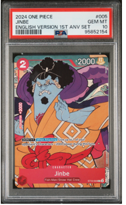 2024 Jinbe (Eng Version 1st Anniversary Set)ST10-005 One Piece Promo PSA 10 Foil - Image 1