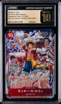 2024 ONE PIECE JAPANESE ONE PIECE DAY '24 PROMO MONKEY D. LUFFY CGC 10 PRISTINE - Image 1