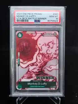 PSA 10 Monkey.D.Luffy P-061 Uta Deck Battle Winner One Piece English Promo - Image 1
