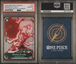 2024 One Piece Promo Monkey D. Luffy 061 Uta Deck Battle Winner PSA 10 ENGLISH - Image 2