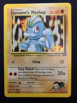 GIOVANNI'S MACHOP - 72/132 - GYM CHALLENGE - POKEMON CARD - LP - Image 1