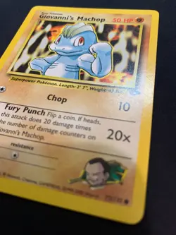 GIOVANNI'S MACHOP - 72/132 - GYM CHALLENGE - POKEMON CARD - LP - Image 3