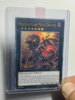 Red-Eyes Flame Metal Dragon LDK2-ENJ41 (NM) Ultra Rare Unlimited YuGiOh! Card - Image 3