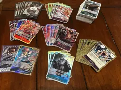 One Piece TCG OP-11 A Fist Of Divine Speed Lot Of 127 Foil Rare Or Better Cards - Image 1