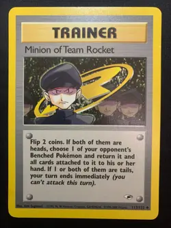 MINION OF TEAM ROCKET - 113/132 - GYM HEROES - POKEMON CARD - LP - Image 1