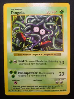 TANGELA (SHADOWLESS) - 066/102 - BASE SET - POKEMON CARD - LP - Image 1