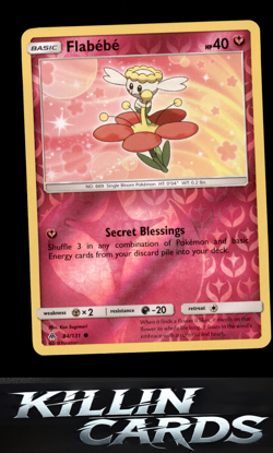 Reverse Holofoil Flabebe (84) 84/131 Pokemon Common SM - Forbidden Light Card NM - Image 1