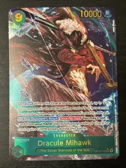 The Azure Sea's Seven OP14-119 Dracule Mihawk Alternate Art Alt One Piece Card - Image 1