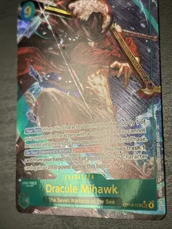The Azure Sea's Seven OP14-119 Dracule Mihawk Alternate Art Alt One Piece Card - Image 2