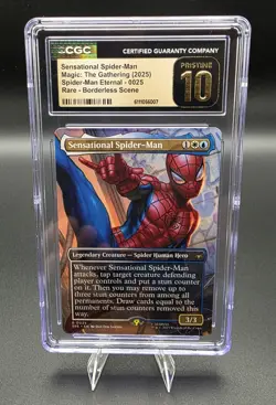 Magic MTG Sensational Spider-Man Borderless Scene Non-Foil 0025 CGC Pristine 10 - Image 1