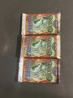 3X Magic The Gathering MTG Exodus Sealed Booster Packs - Image 1