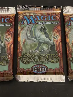 3X Magic The Gathering MTG Exodus Sealed Booster Packs - Image 4