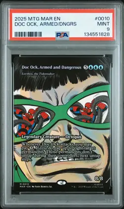 2025 MTG MARVEL'S SPIDER-MAN: SOURCE MATERIAL DOC OCK, ARMED AND DANGEROUS PSA 9 - Image 1
