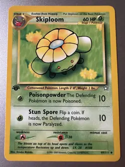 Pokemon TCG Skiploom 49/111 1st Edition Neo Genesis Uncommon MP - Image 1