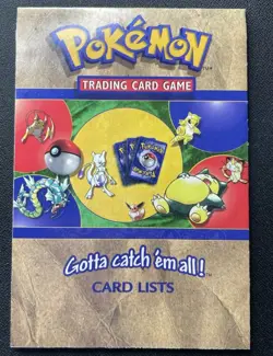 Pokemon Base Set Jungle & Fossil Card List 1999 WOTC Card Lists - Image 1